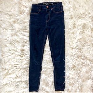 High Waisted Dark Rinse Skinny Jeans